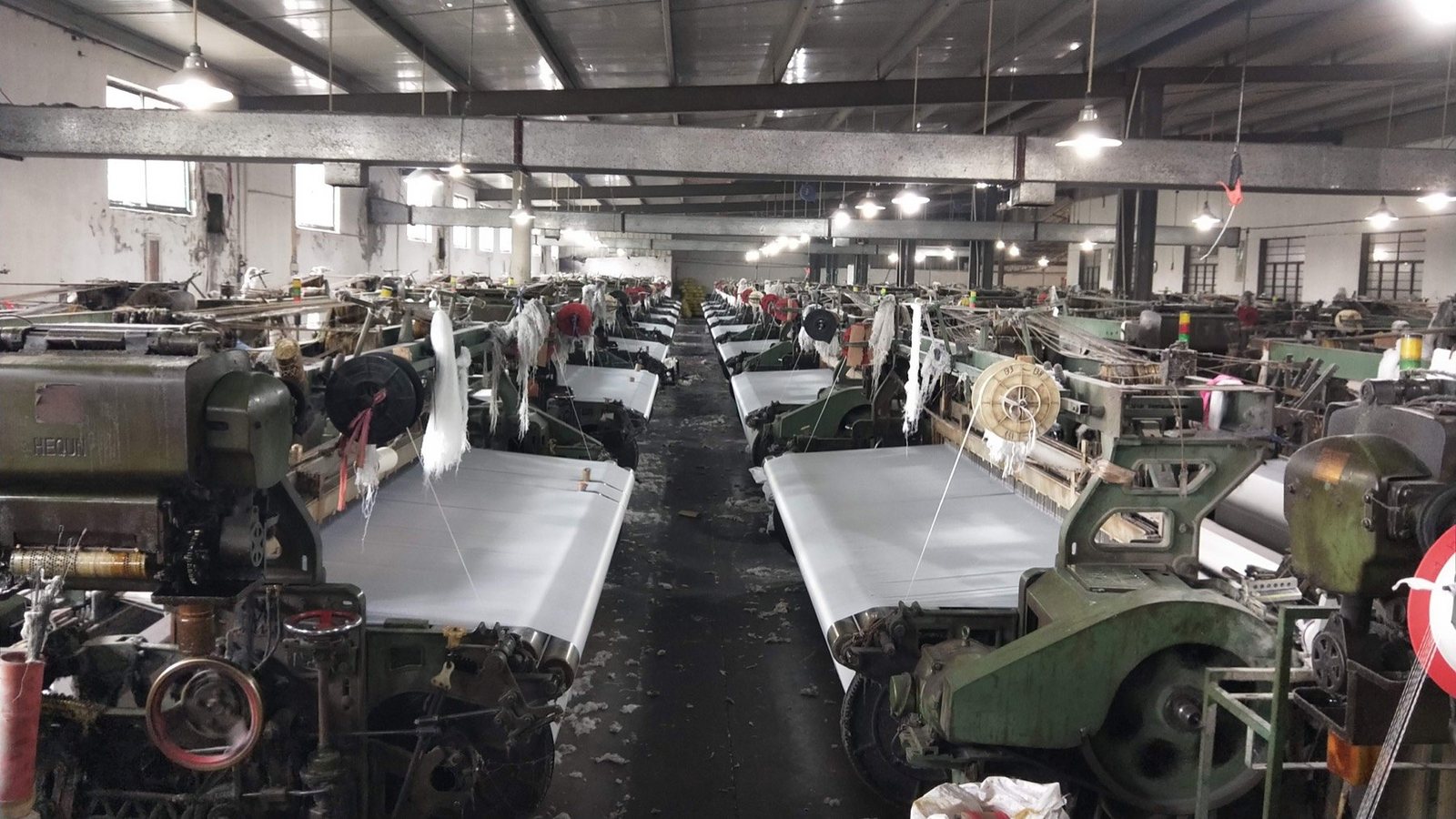 Rapier looms in a customer weaving mill
